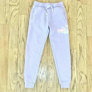 PUMA Youth Fleece Joggers Girls Purple Color Size L (14-16)
